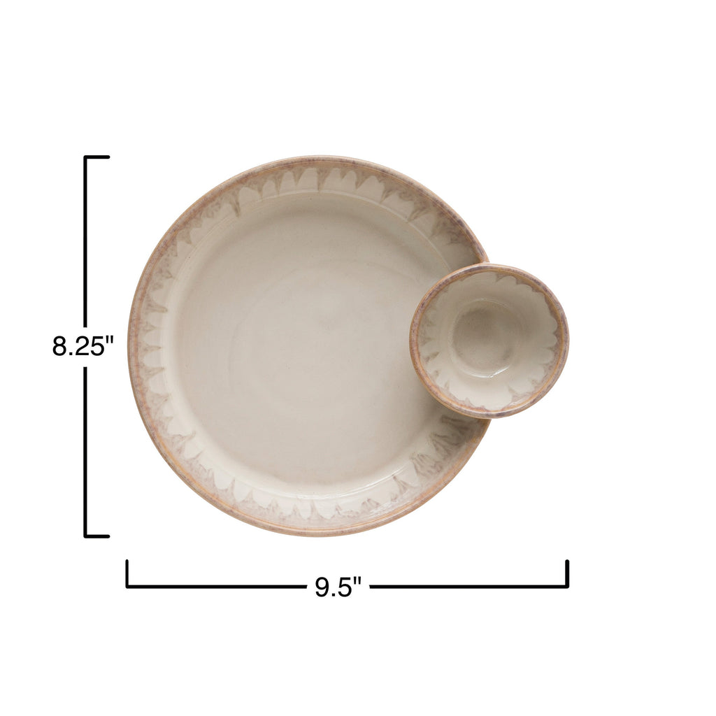Cream Stoneware Serving Dish
