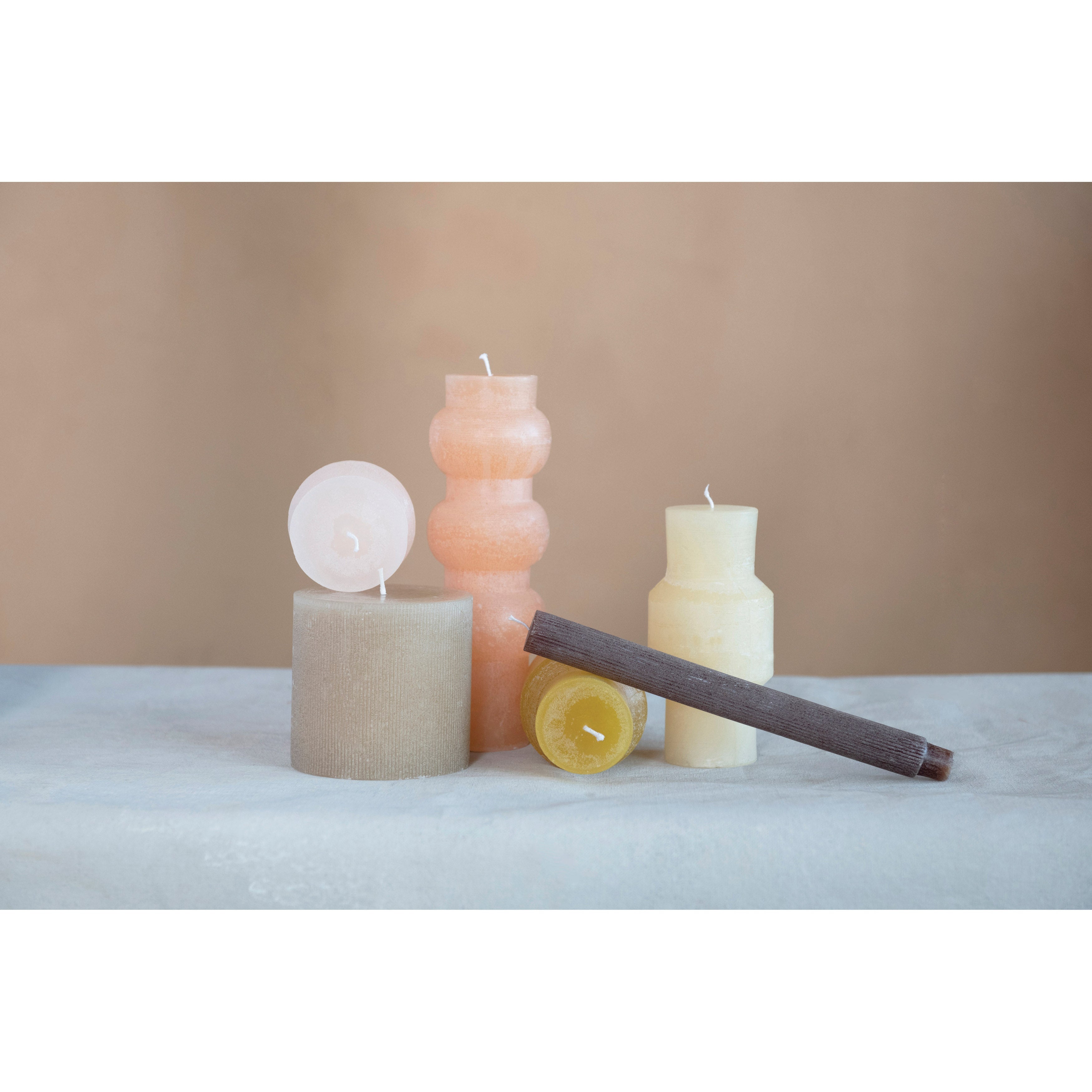 Pleated Taper Candle