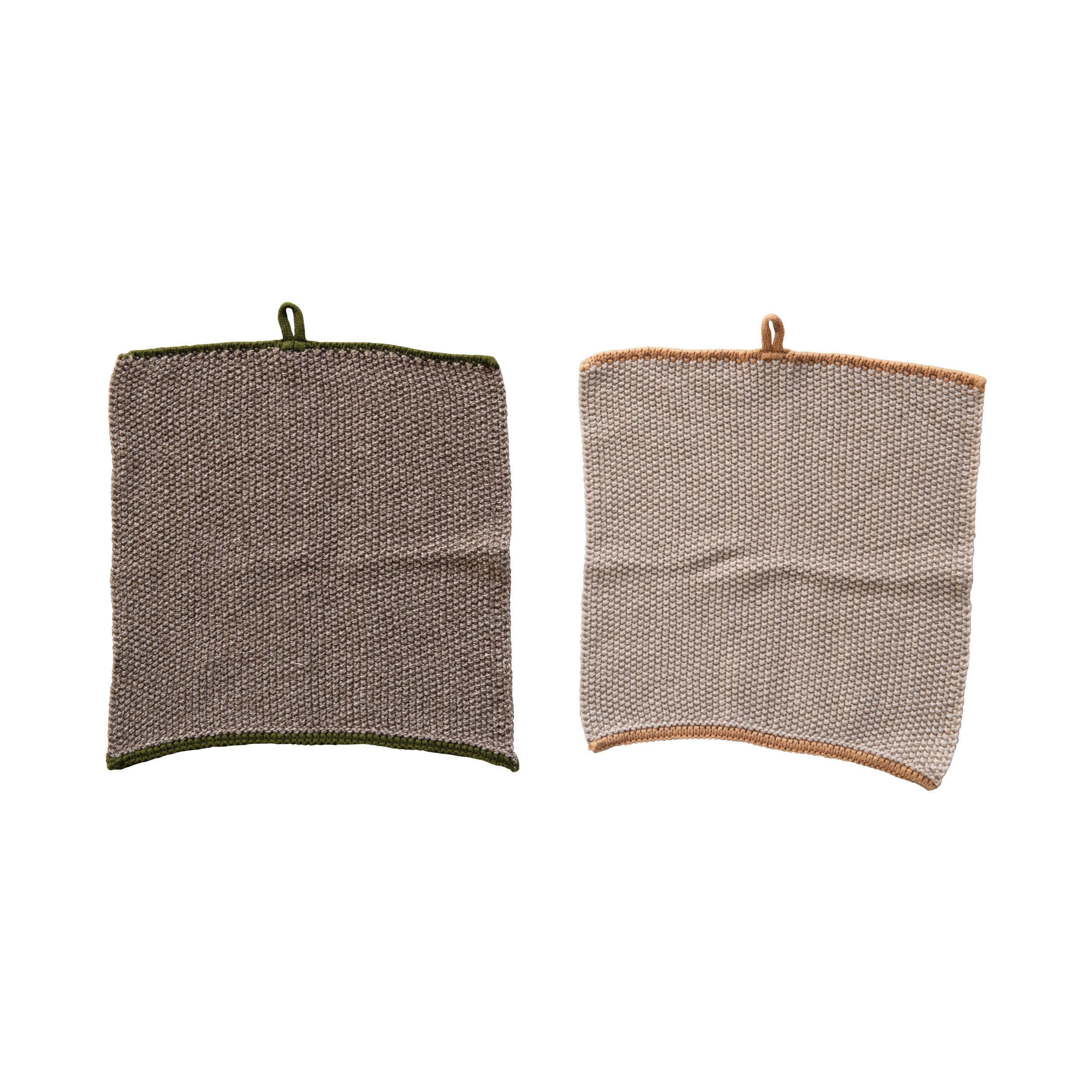 Square Cotton Knit Dish Cloth Set