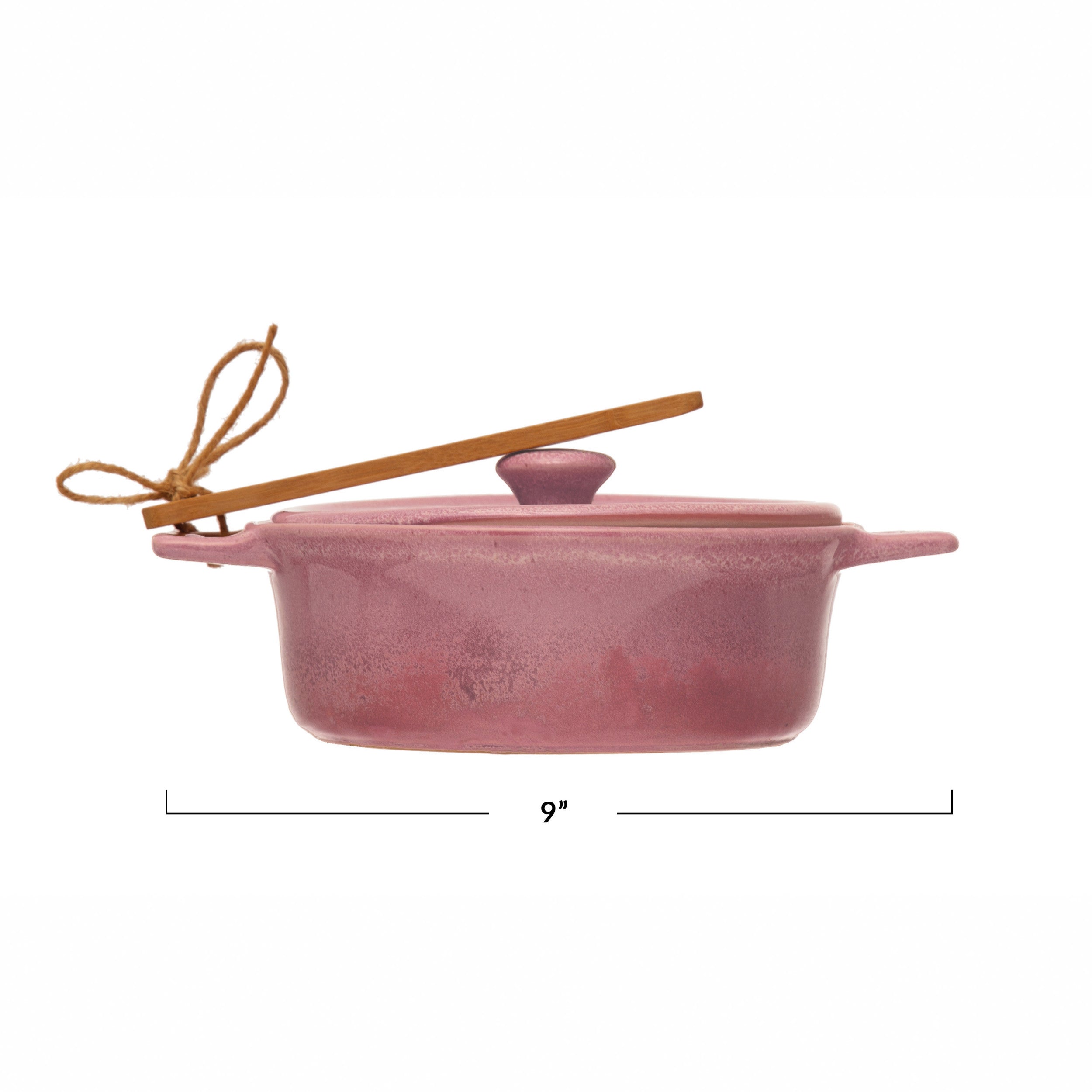 Stoneware Brie Baker with Bamboo Spreader