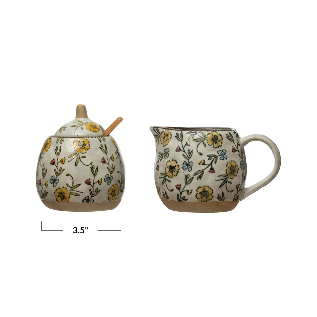 Secret Garden Sugar Pot and Creamer Set
