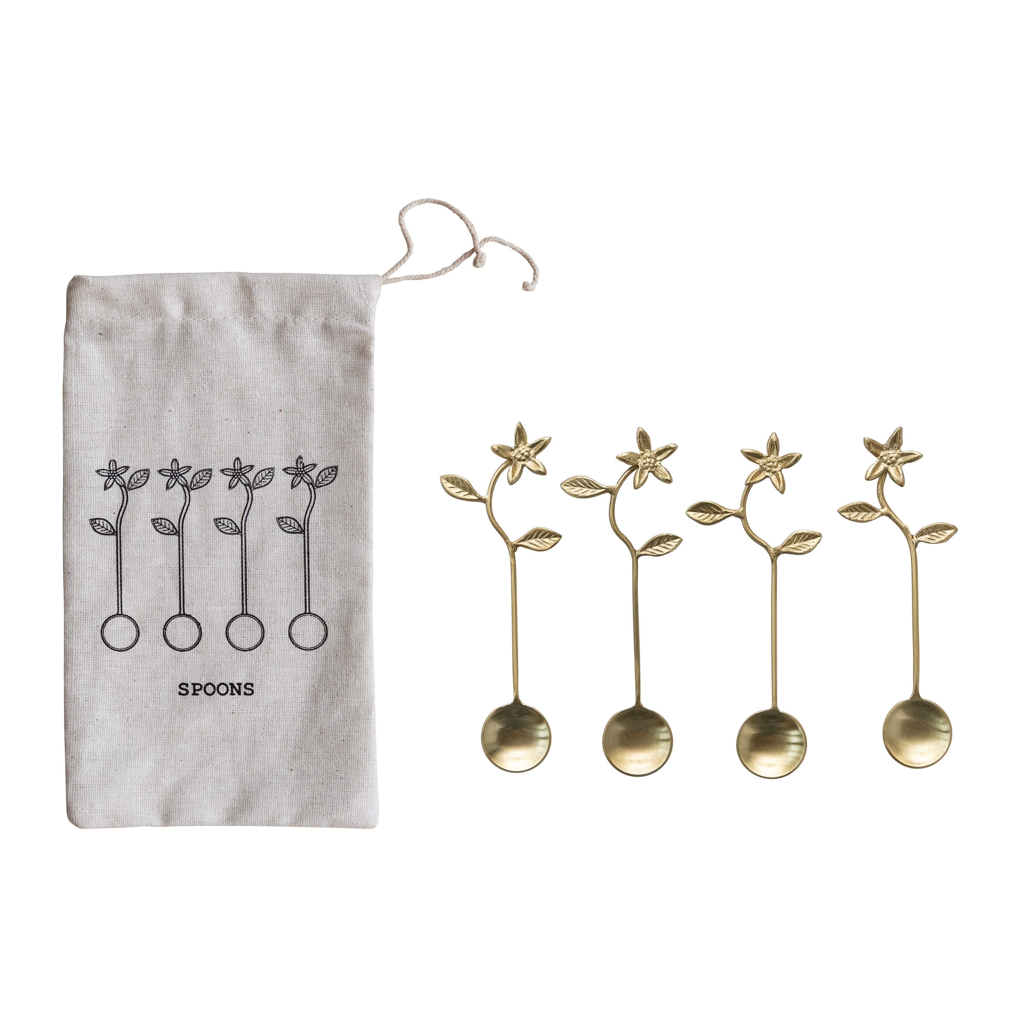 Mini Brass Stir Spoons