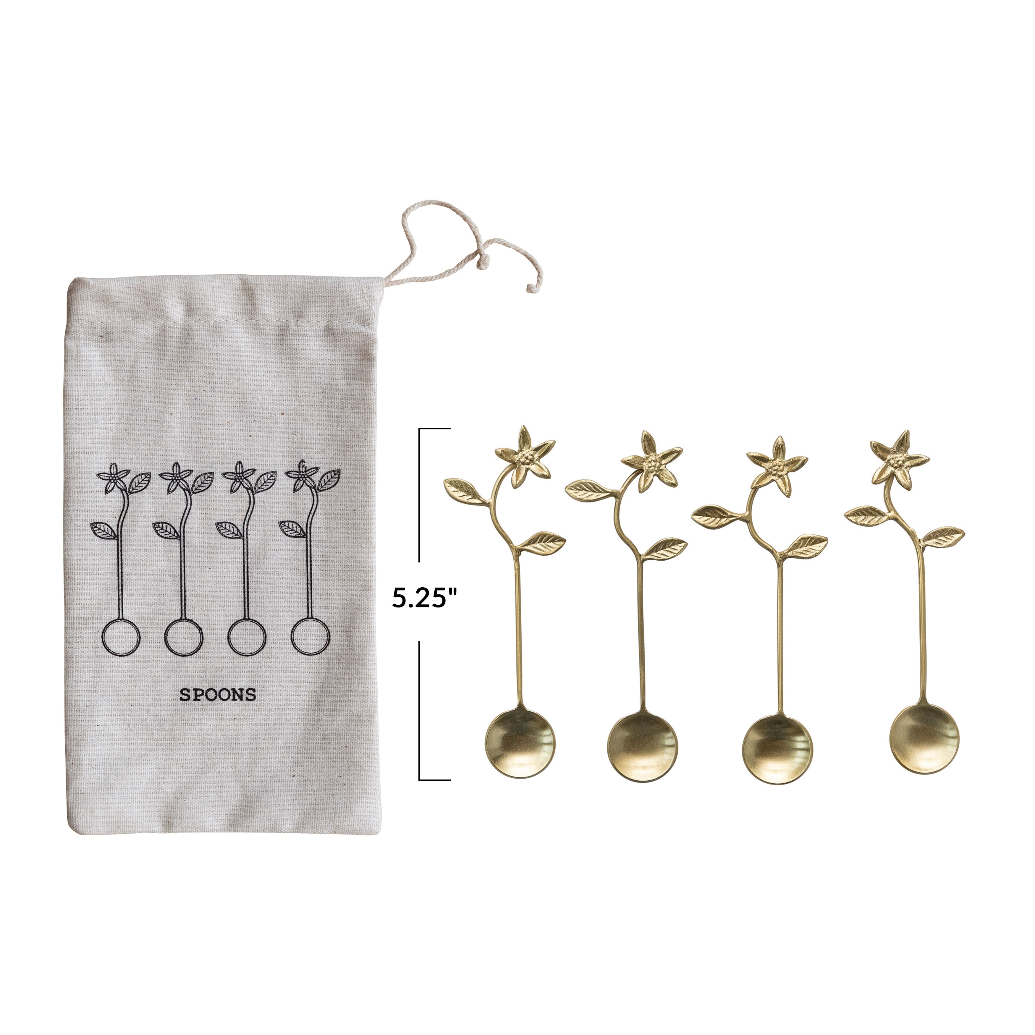 Mini Brass Stir Spoons