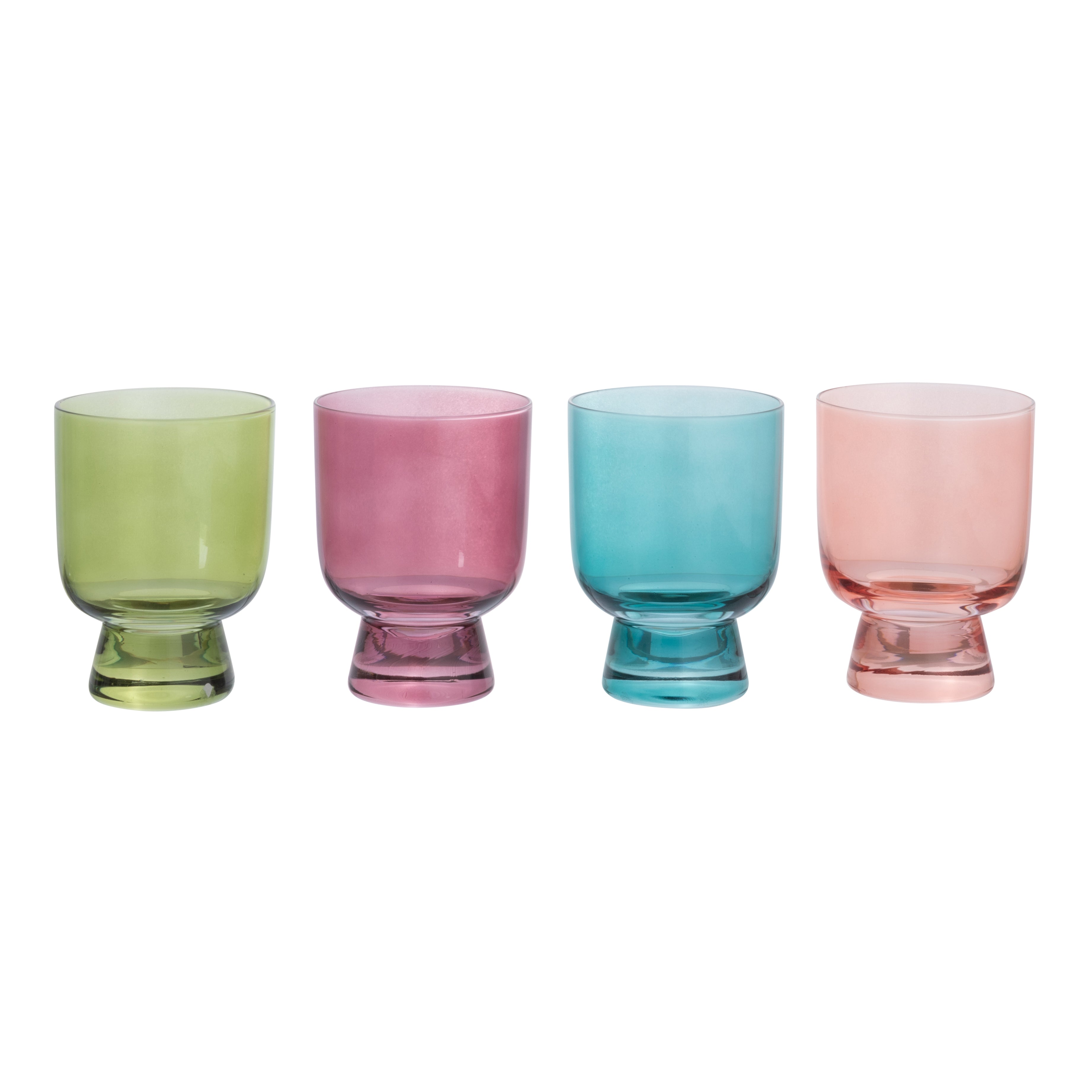 Hand Blown Footed Drinking Glasses