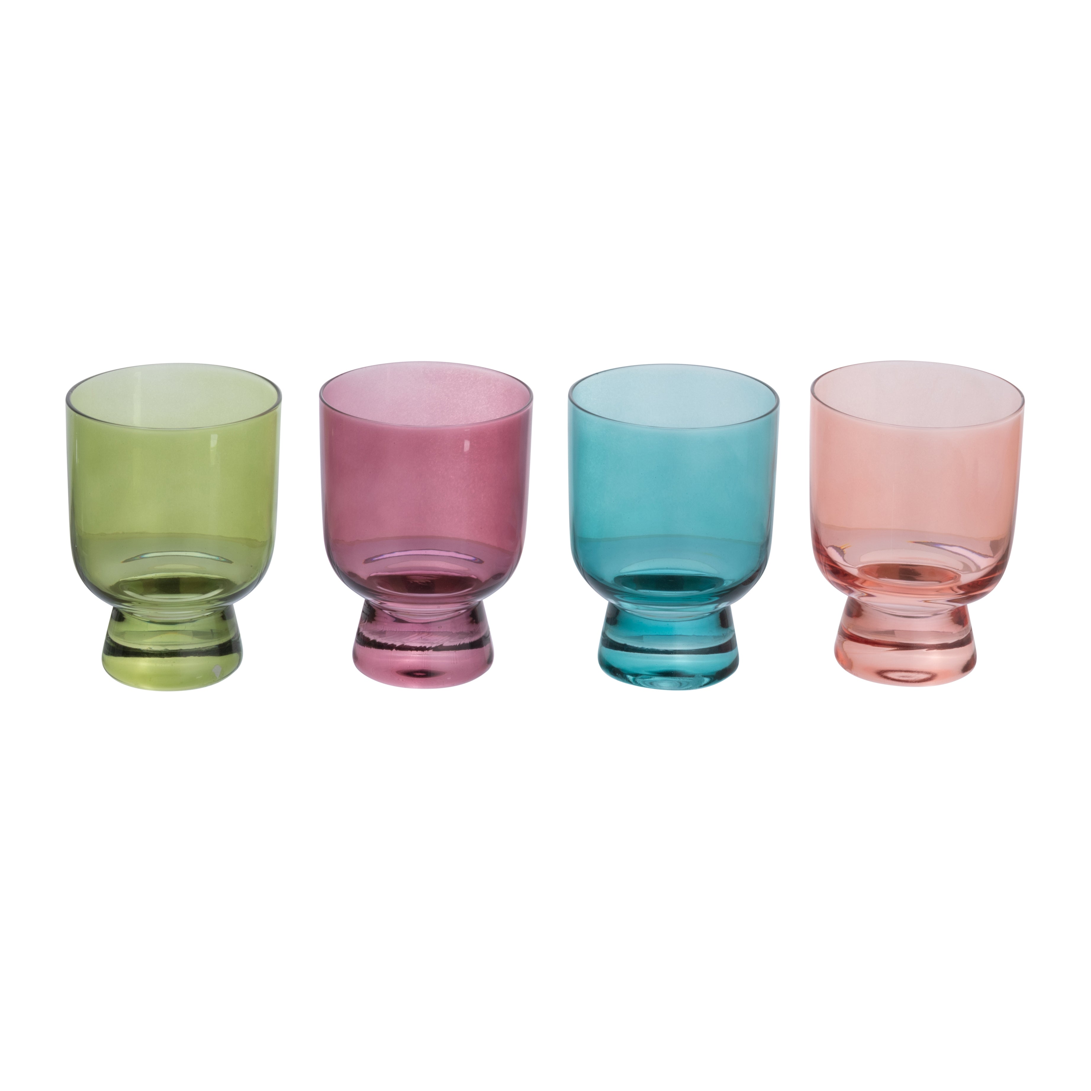 Hand Blown Footed Drinking Glasses