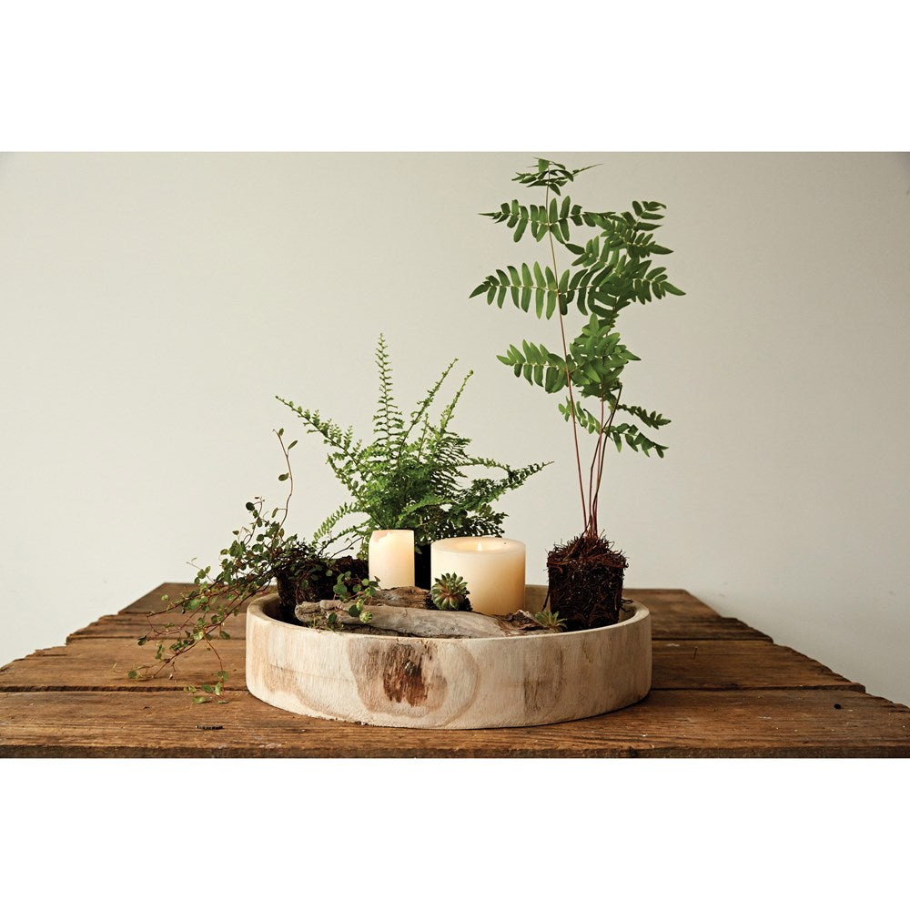 Hand Carved Paulownia Wood Tray